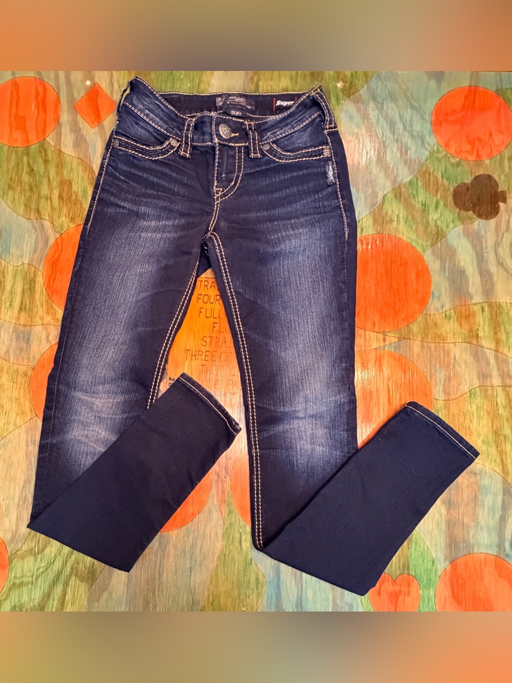 Women's Silver Jeans 24 x 31 Suki Mid Super Skinny Super Stretch Dark Pull On Po